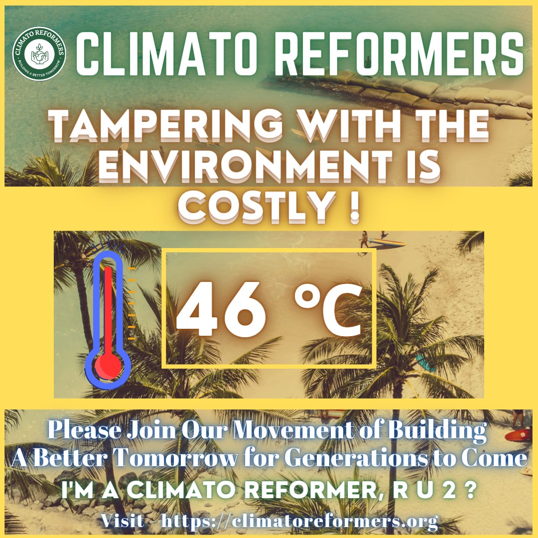 #climatoreformers 
For the last several decades, we have not seen such heat in our country and our region. Elders have also started saying that they have not seen such heat before where the sources of water are drying up and the water level...
Read full on climatoreformers.org/journal/