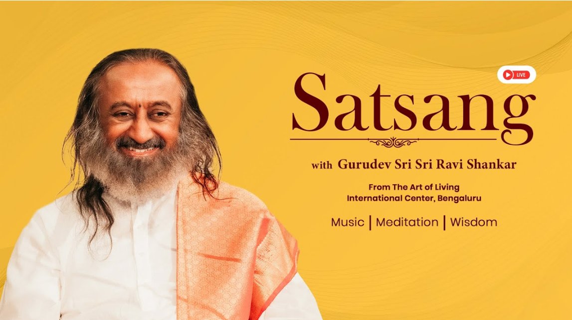 AOLites's tweet photo. Live Satsang with Gurudev 🙏 from 7 pm IST today!
Watch on https://t.co/y61Lwpavx7
If you have questions to ask Gurudev, you can post it on https://t.co/GpKwUWBMz6 (selected questions will be asked in satsang) #AOLite https://t.co/UqB6rqkykr