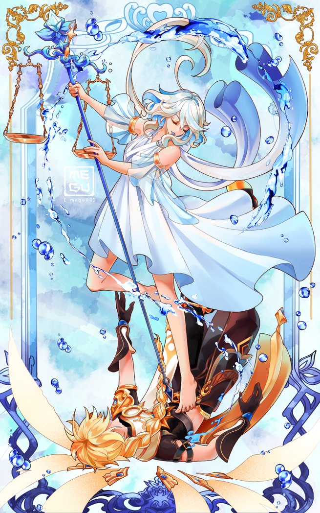 __megu00's tweet photo. "The God of Justice, blessed is she who maintains the balance and punishes those who transgress..." -Anonymous Elder

#原神 #GenshinImpact #Focalors #fontaine https://t.co/zz4HpnGfnx