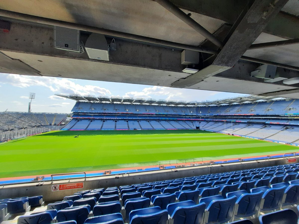 Dunshaughlin_CC's tweet photo. Croke Park is today’s location for our @IrishAngusBeef team. Below are some pictures of the team arriving at the event and chatting to @KepakGroup Mick O Dowd and Simon Walker. #ONEalltech https://t.co/mrUEOFkFI2