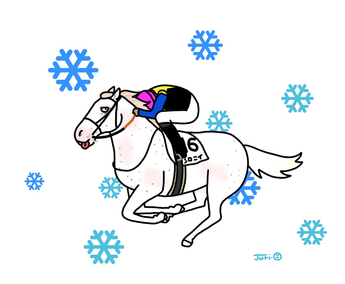 horse snowflakes riding no humans twitter username white background simple background  illustration images