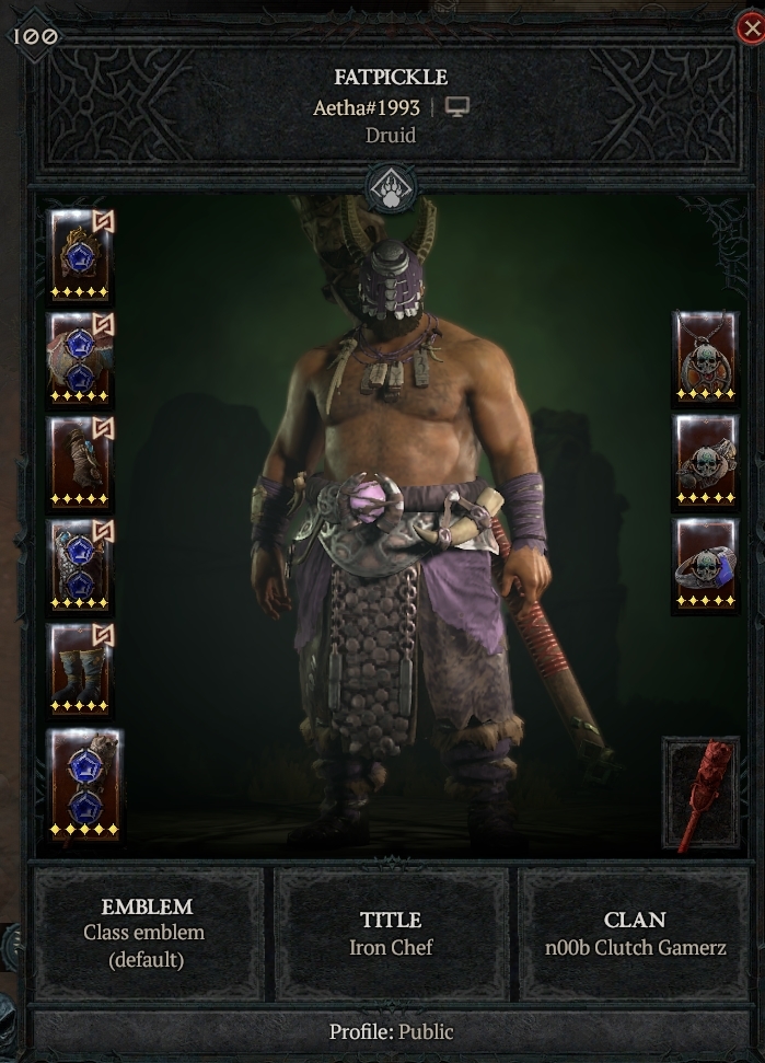 NetError__'s tweet photo. After treading the depth of Hell, The Feat Of The Champion has been acquired, #Diablo4Hardcore 
Bnet ID: Aetha#1993 . RIP Nephalems https://t.co/lcGHeF7tYK
