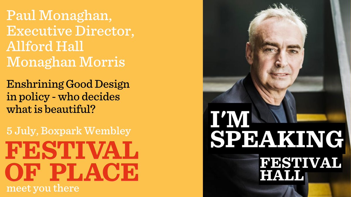 Paul Monaghan, Executive Director, @AHMMArchitects joins us in a couple of weeks at #FestivalofPlace for this session - and we cannot wait! Who decides what is beautiful in design? bit.ly/4687FT2 #urbandesign #beauty #makingplaces
