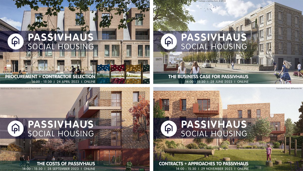 As part of @london_climate, we are running a #FREE webinar on #Passivhaus #SocialHousing. Stellar #AllFemale line-up!
ow.ly/Co4o50OQQsN

#LCAW2023 #JoinUs #CouncilsCan #SustainableBuildings #PassiveHouse #ClimateAction #Housing #HealthyHomes #PHsocial #MondayMotivation