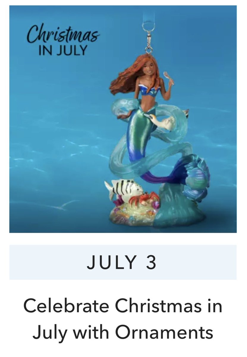 New #TheLittleMermaid ornament coming to @shopDisney July 3rd 🎄