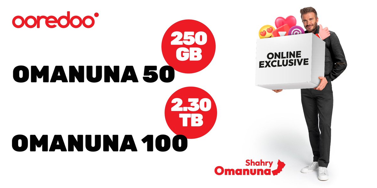 OoredooOman's tweet photo. Welcoming our new #Shahry
and #Omanuna customers; subscribe to your favorite plan through our App or eShop to get extra data and enjoy an enhanced entertainment experience.🌟🚀
#UpgradeYourWorld https://t.co/c7CWjMiL5h