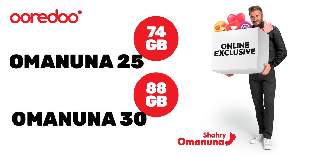OoredooOman's tweet photo. Welcoming our new #Shahry
and #Omanuna customers; subscribe to your favorite plan through our App or eShop to get extra data and enjoy an enhanced entertainment experience.🌟🚀
#UpgradeYourWorld https://t.co/c7CWjMiL5h