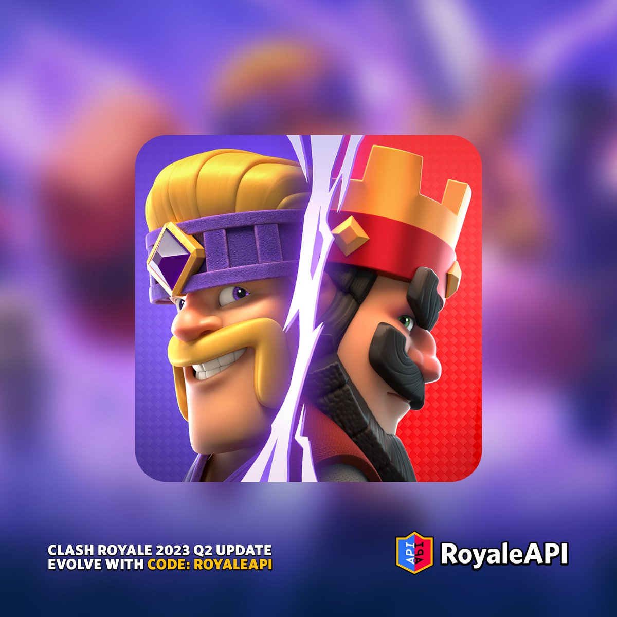 RoyaleAPI's tweet image. New app icon! 🔥 #ClashRoyale #CardEvolution