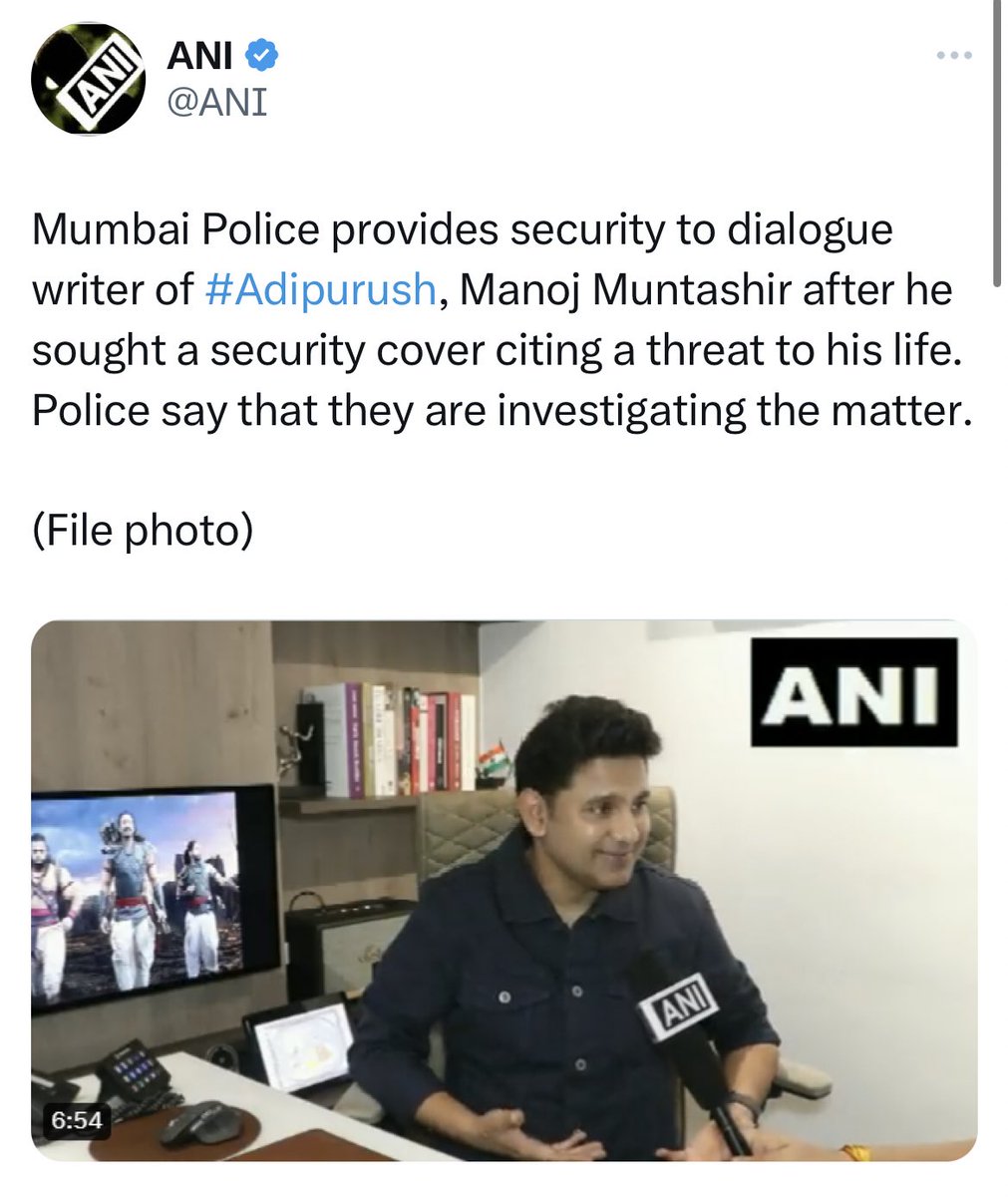 DrNimoYadav's tweet photo. This is Manoj Muntashir, a writer. 

Before 2014, he used to be a peace loving righteous person. 

After 2014 seeing the Hinduism wave, He started supporting RW and to please them He started defaming a particular religion. 

Today he has asked for security cover citing a threat to his life from the same people whom he was praising.

Poetic justice