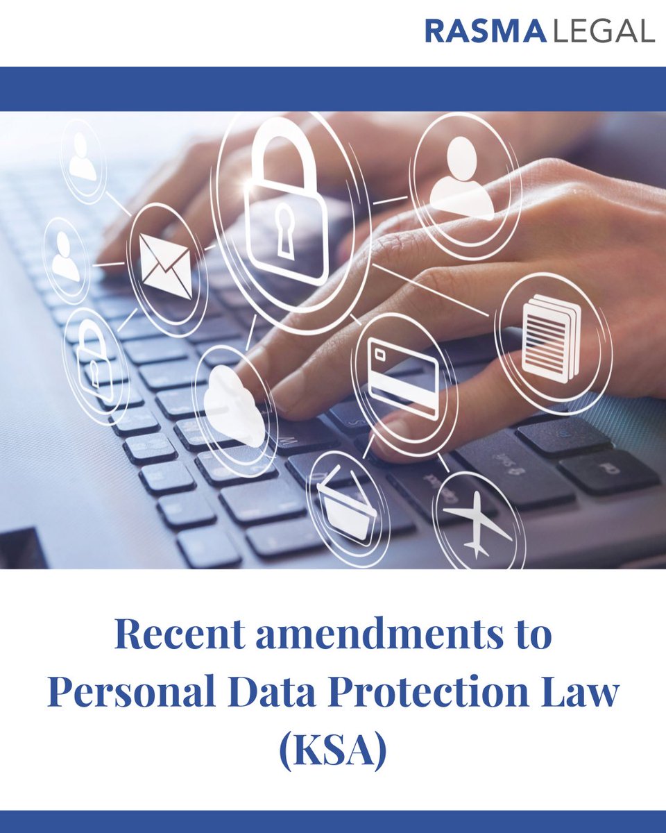 RasmaLegal's tweet photo. Read our latest article titled, ‘Recent amendments to Personal Data Protection Law (KSA)’, authored by Asma Shah, Senior Associate.

https://t.co/knLQIfhzhI

#dataprotection #privacyrights #saudiarabia #ksa #informationsecurity #dataprivacy #legalupdate #personaldata #technology https://t.co/5jAKHVPxdX