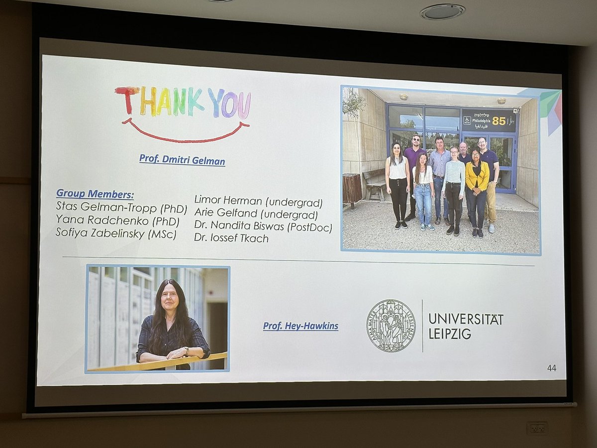 Dmitri Gelman's Research Group (@gelmangroup) on Twitter photo We had the great pleasure to listen to our senior PhD candidate’s lecture about hydrogenation catalysis by a high-valent ruthenium complex. We are wishing her the best of luck in her future endeavors as she will be finishing soon her PhD studies! Best of wishes to <a href="/MujahedShrouq/">Shrouq Mujahed</a>! We had the great pleasure to listen to our senior PhD candidate’s lecture about hydrogenation catalysis by a high-valent ruthenium complex. We are wishing her the best of luck in her future endeavors as she will be finishing soon her PhD studies! Best of wishes to <a href="/MujahedShrouq/">Shrouq Mujahed</a>!