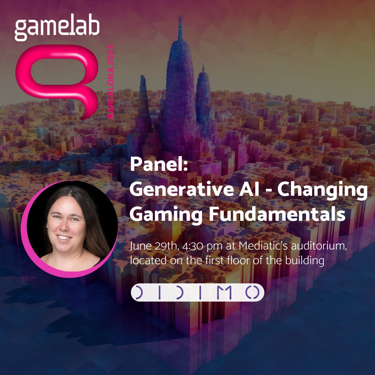 Attending #GamelabBarcelona?  <a href="/veronicaorvalho/">veronica</a> will be a speaker on the panel: Generative AI, Changing Gaming Fundamentals, on June 29th, presenting #Popul8. Reach out to Veronica or DM us for a meeting. See more here bit.ly/3KJIOLz
