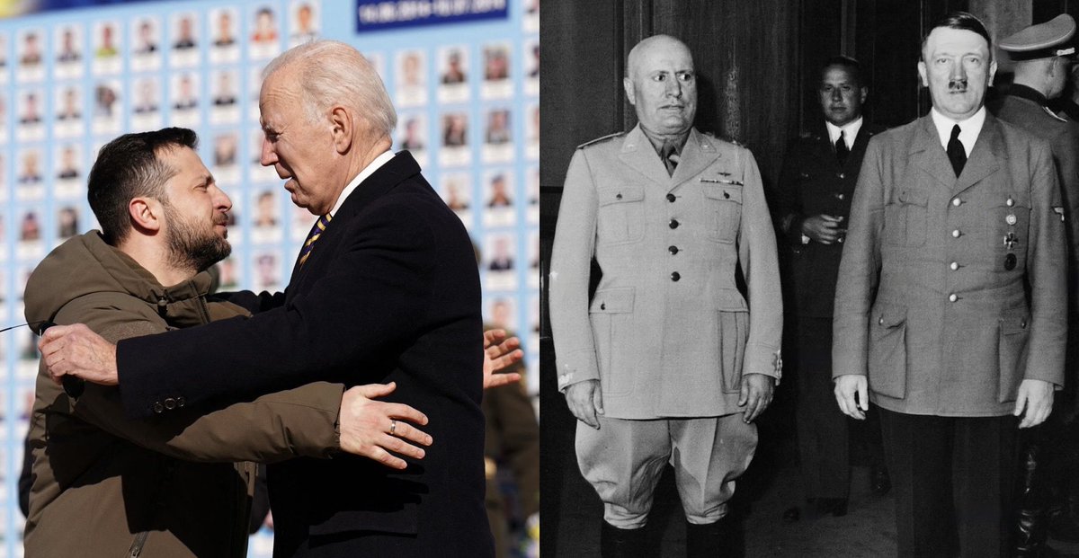 Joe Biden and Zelensky are the modern Hitler and Mussolini ⬇️