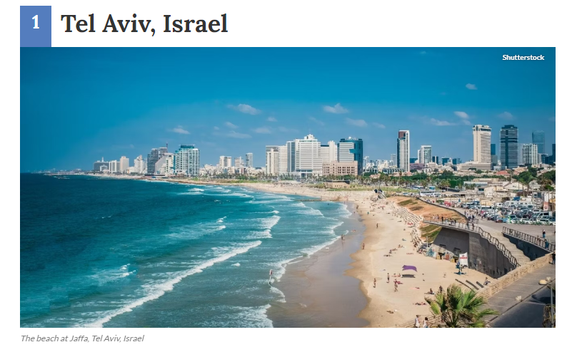 Maybe it's the sun, maybe its the people (or maybe its the coffee). Who knows? 

In any case Tel Aviv was chosen as the happiest city in the World 

Thanks @TheTravel_com_!