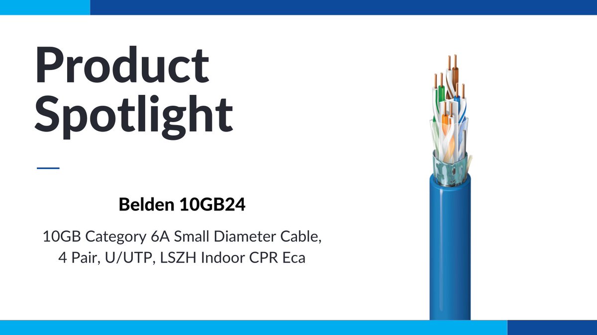 JAYCOR9's tweet image. Our spotlight for this week is the Belden 10GB24 cable. Check out the spec sheet for more information or chat to our sales team to find out more about this product - jaycor.co.za/wp-content/upl… 

#JAYCOR #ProductSpotlight #Belden #10GB24 #Cable