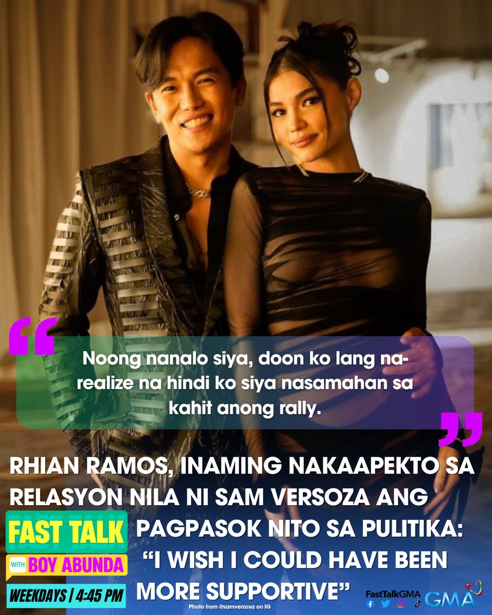 Sa #FastTalkWithBoyAbunda nitong Lunes, kinumpirma ni Rhian Ramos na naghiwalay sila ng kanyang businessman-politician boyfriend na si Sam Versoza pero nagkabalikan din sila. #FTBARhianRamos
Read full story on: fb.com/FastTalkGMA