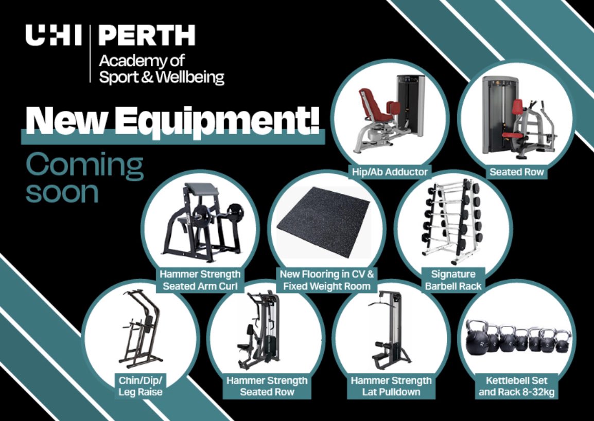 Exciting changes coming to ASW gym next week to enhance our <a href="/UHIPerth_/">UHI Perth</a> student, staff and community experience 🙌🏼
Thank you <a href="/LifeFitnessUK/">Life Fitness</a> <a href="/gymrental/">Gym Rental</a> for our upgrade! #studentexperience #communitywellbeing #collaboration #hereforeveryone