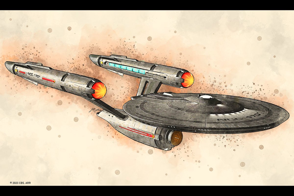 #StarTrekStrangeNewWorlds first ep of S2 was PHENOMENAL and of course... I hadn't painted her yet, so.. 

The USS Enterprise, Constitution-class c. 2258

An updated take on what started it all..

#StarTrek #StarTrekLegacy @ansonmount @celiargooding @christinachongx @RebeccaRomijn