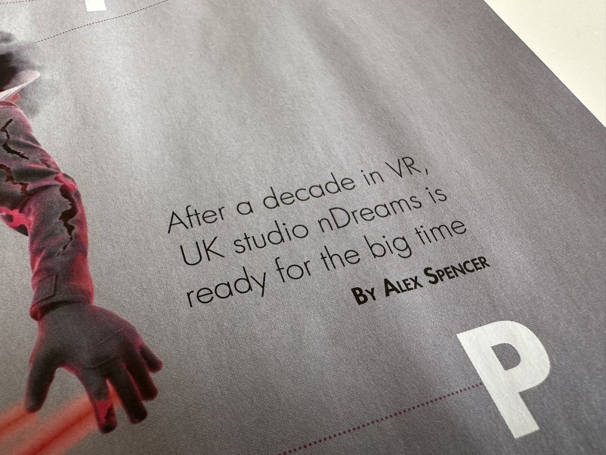 nDreams's tweet photo. "It's always been VR. We've never wavered from that." 

Check out the latest issue of @edgeonline for a HUGE feature on nDreams 👀 From our humble origins and pivot to virtual reality, to our aims for the future of VR...

Interviews with @tamsinol, @mr_ocdc, and more... https://t.co/VhAVDRekEQ