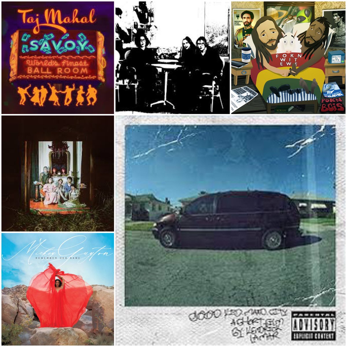 Cincyvinylcats (@jsmallseattle) on Twitter photo SATURDAY SPINS
Happy birthday to Kendrick Lamar (36) and Mickey Guyton (40).
<a href="/kendricklamar/">Kendrick Lamar</a>: Good Kid, M.A.A.D City
<a href="/MickeyGuyton/">Mickey Guyton</a>: Remember Her Name
<a href="/Wednesday_Band_/">Wednesday</a> : Rat Saw God
<a href="/tajmahalblues/">Taj Mahal</a>: Savoy
<a href="/BarItaliaTO/">Bar Italia</a>: Tracey Denim
<a href="/FOKNBOIS/">FOKN Bois</a>: Fokn Wit Ewe SATURDAY SPINS
Happy birthday to Kendrick Lamar (36) and Mickey Guyton (40).
<a href="/kendricklamar/">Kendrick Lamar</a>: Good Kid, M.A.A.D City
<a href="/MickeyGuyton/">Mickey Guyton</a>: Remember Her Name
<a href="/Wednesday_Band_/">Wednesday</a> : Rat Saw God
<a href="/tajmahalblues/">Taj Mahal</a>: Savoy
<a href="/BarItaliaTO/">Bar Italia</a>: Tracey Denim
<a href="/FOKNBOIS/">FOKN Bois</a>: Fokn Wit Ewe