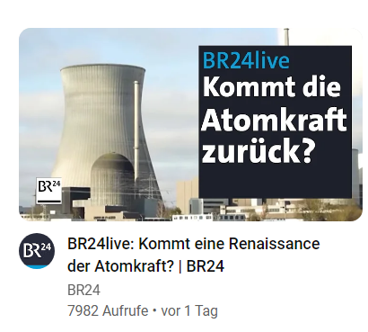 Der BR ist im Probebetrieb eines Youtube-Formats 'BR24live' und das hat der CSU-Haussender als ein Thema ausgesucht 🤷‍♂️