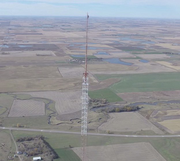 Once every 6 months this man in South Dakota climbs this 1,500 foot high communication tower to change the light bulb. He’s paid $20,000 per climb.