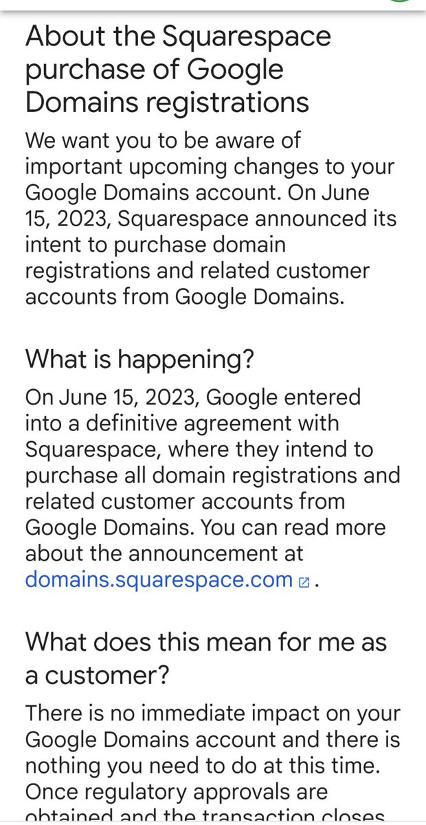 Google domain pasa a a Squarespace...

Ahora G Suite y G Domains pasan a ser administrados/cobrados por ellos....

Alternativas?

En especial para la gestión de dominios