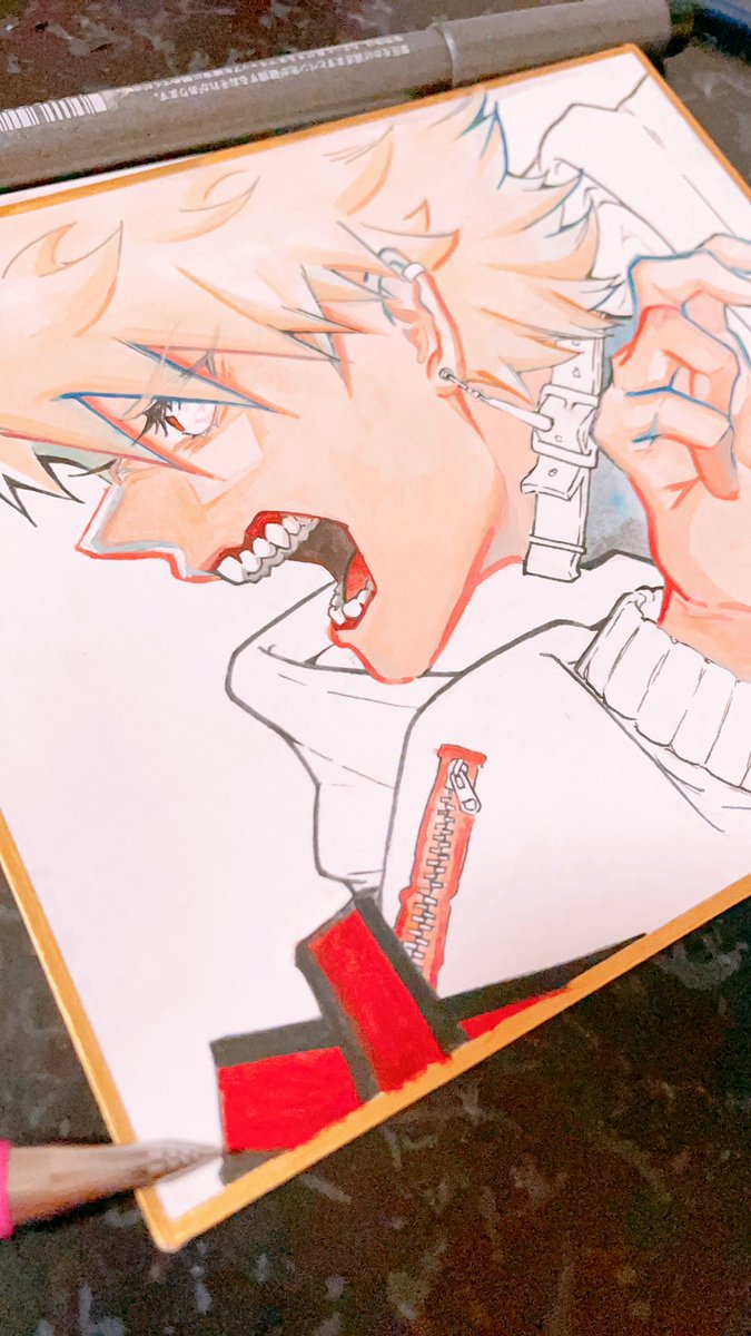 mt_svh's tweet photo. 色塗り苦手だからサボりがちだけど久々に🖌
描いてくうちに手癖で推しに寄せちゃった。
 #イラスト https://t.co/fo13HCVEl1