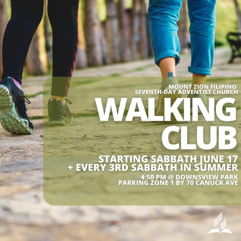 Let's go for a walk! Grab your comfy shoes and let's get those steps in! Join us today at Downsview Park for fellowship and fresh air! 

Our Walking Club will meet on the third Saturday of every month (weather permitting). We hope to see you there!

#mzfsdac