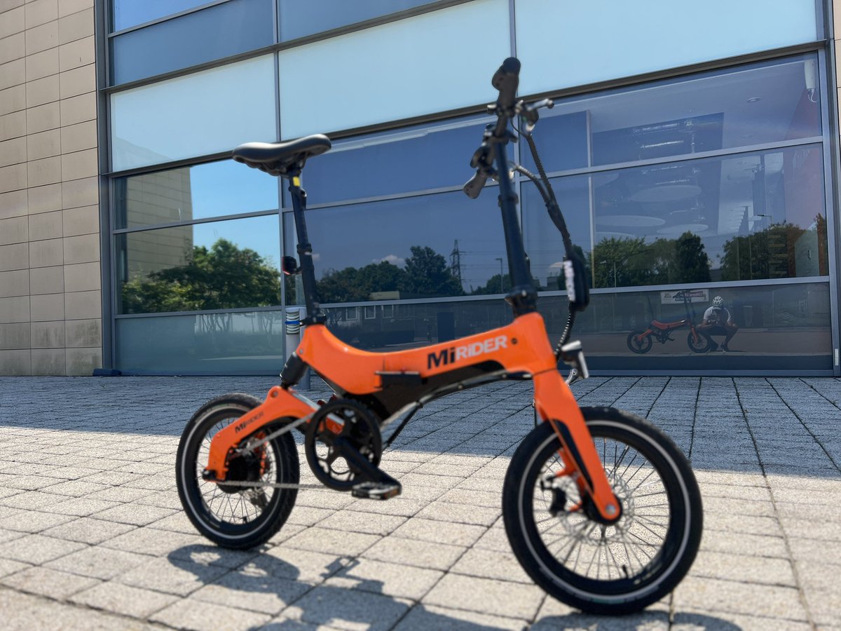 First ride today on the versatile @MiRiDERuk One GB3 folding eBike. Couple of interesting early observations are the turbo boost button is useful when in traffic & the disc brakes are outstanding. Full review to follow on site. #bicycle #cycling #ebike
