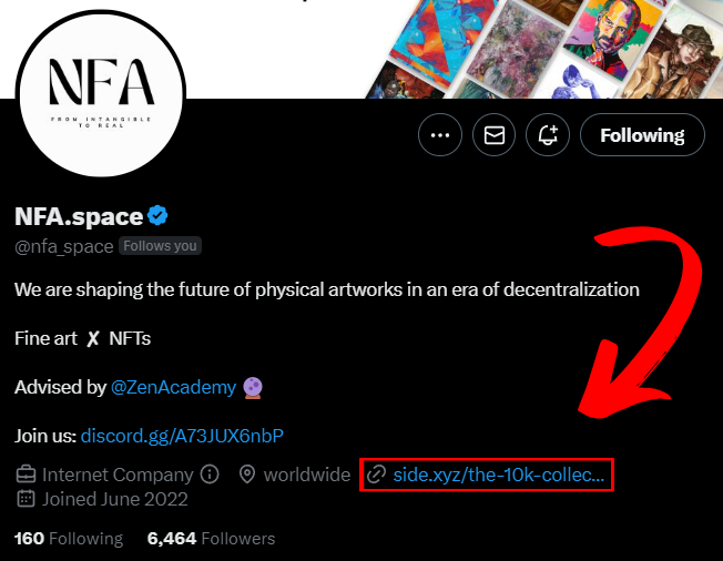 sidexyz's tweet photo. NFA Space 🤝 https://t.co/a5rgaqz4ba

We’re thrilled to announce this new collaboration between our two projects.

@nfa_space now uses a @sidexyz page for its link in bio.

👉 https://t.co/1iT2tqt3k5 https://t.co/2HIHDT0sjP