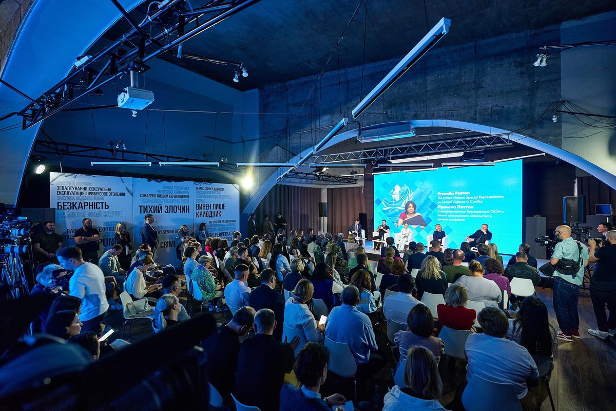 Evil must be punished. The world should act, not hide from the truth about the Russian war in🇺🇦
At the event ahead of Int. Day for the Elimination of Sexual Violence in Conflict, called partners to double our efforts to shed light on #RussianWarCrimes &amp; bring justice to survivors