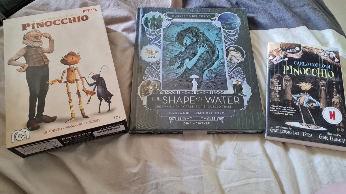 Alemezu1's tweet photo. My GDTP stuff came!! ^-^ My Guillermo/Pinocchio Collection is slowly getting bigger😈!!! #GDTP #Theshapeofwater #Pinocchio #Collecting https://t.co/o7cUHxTArO