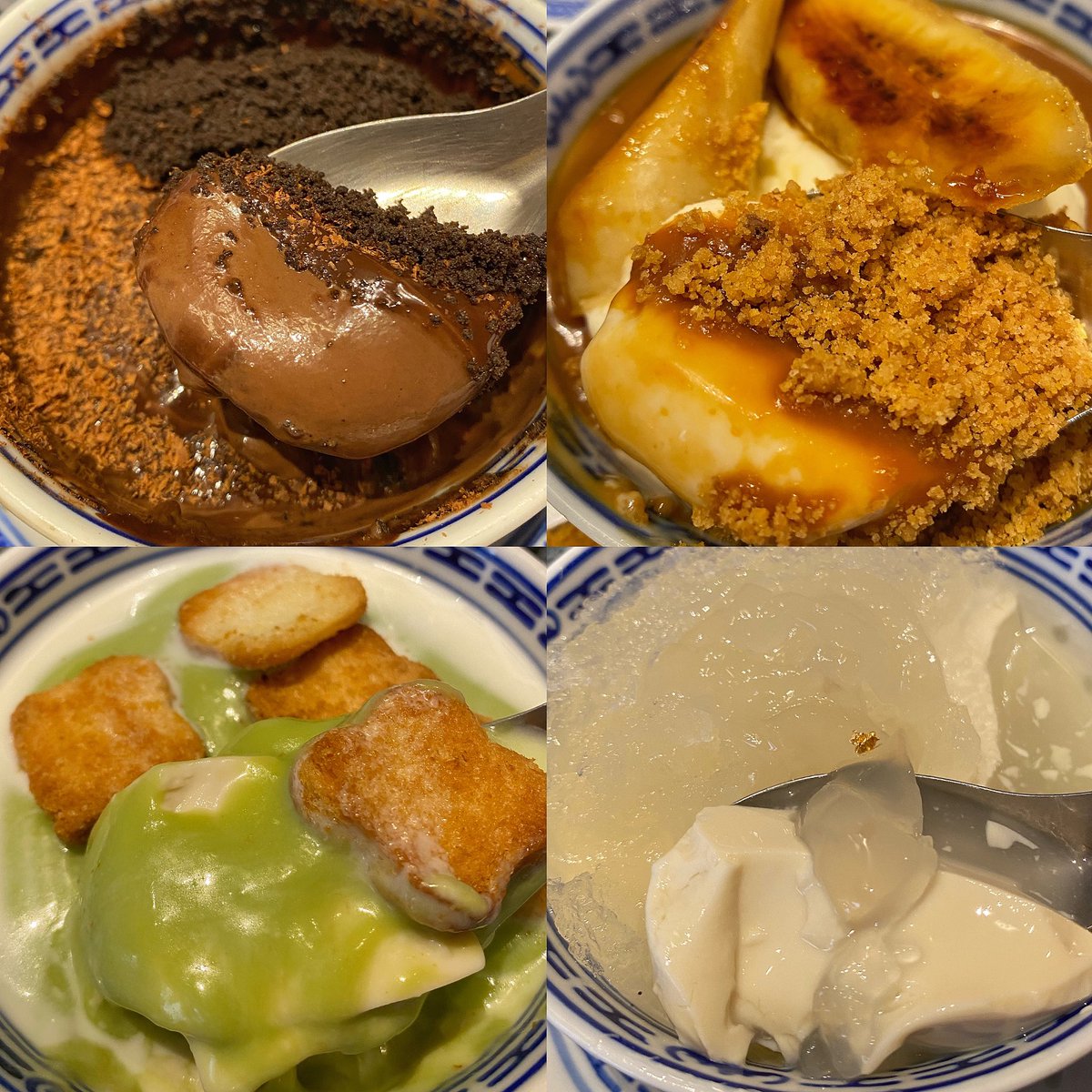 Borntoeatt's tweet photo. อมกกก✨ล่าสุดพุดดิ้งร้านโปรด 𝘽𝙖 𝙝𝙖𝙤 𝙩𝙞𝙖𝙣 𝙢𝙞 เอาเมนูขายดีมาเป็นเมนูหลักแล้ว🥳ไอเลิฟพุดดิ้งบานอฟฟี่ที่สุด🍌 กล้วยเบิร์นครัมเบิลและคาราเมลหอมๆ สายช็อคห้ามพลาดนามะช็อคพุดดิ้ง เข้มมาก🍫 พุดดิ้งลูกตาลกับสังขยาก็อร่อยย นัมบาวัน🫶🏼 @aroii #อร่อยบอกต่อ #borntoeatt https://t.co/uOiaXxggbX
