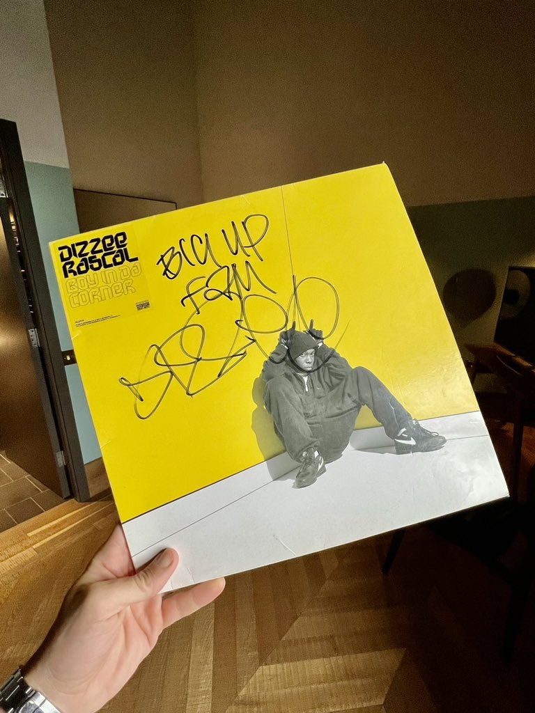 djtonyperry's tweet photo. On support for one of my heroes in Manchester last night. @DizzeeRascal for a crazy @boohoo party. Had to get it signed #BoyInDaCorner sang every word https://t.co/aFMMMe3Zp3