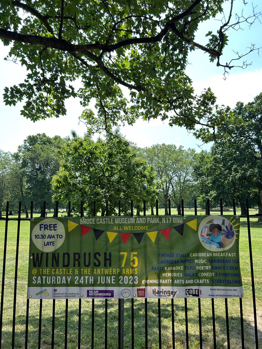 Don't forget to join us at our free Windrush 75 event on Saturday! Have a fun-filled day celebrating the Windrush Generation & Legacy in our 'Caribbean Corner'. Full details here: brucecastle.org/special-events @haringeycouncil @nearneighbours @AntwerpArmsAsoc