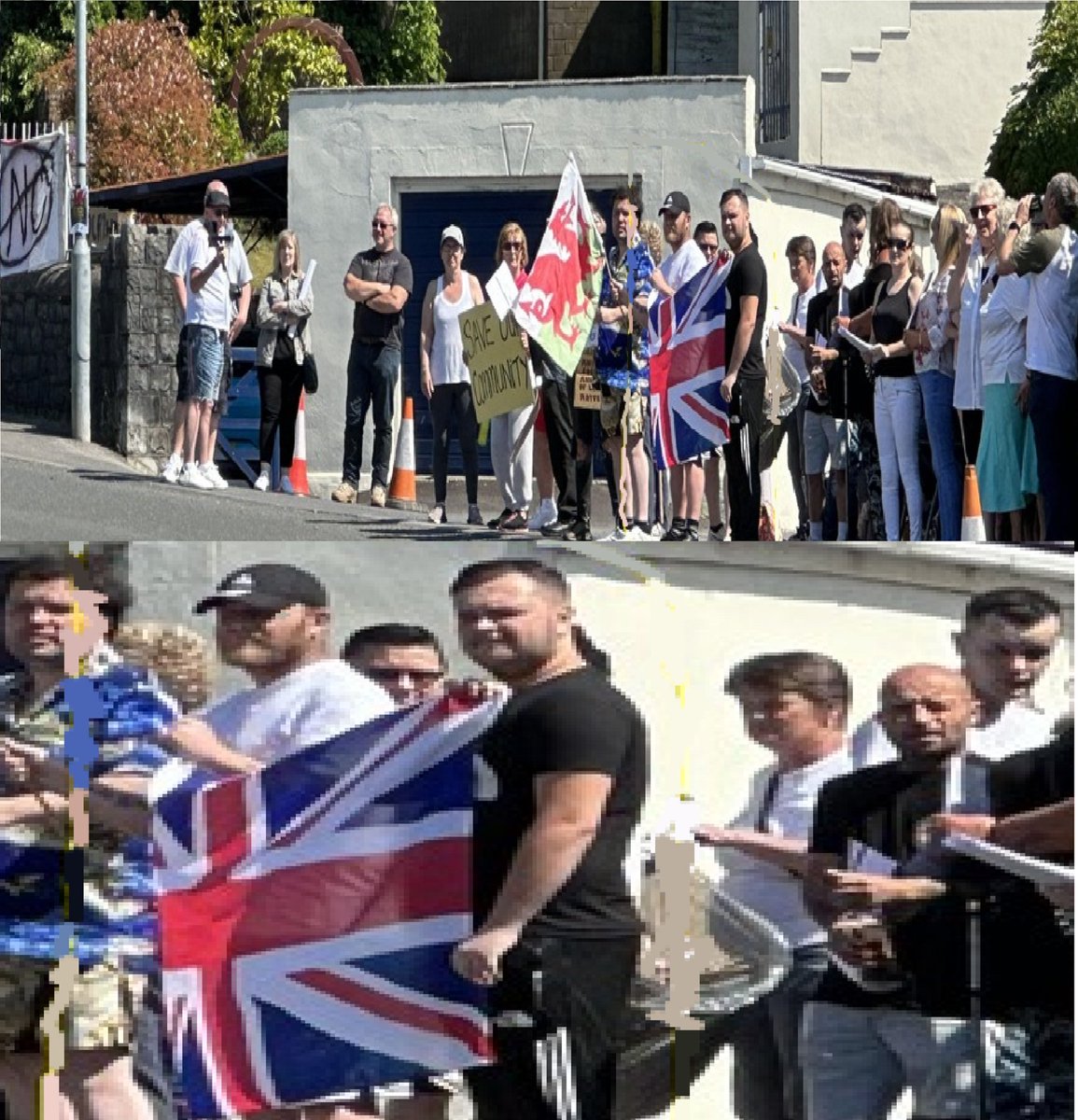 Llanelli protests to REJECT immigration.  Residents don't want their British communities turned into a 3rd world ghetto full of gangs of predatory criminal invaders targeting British families and children with their murders, rapes, robberies and thieving. Invaders must go....!!