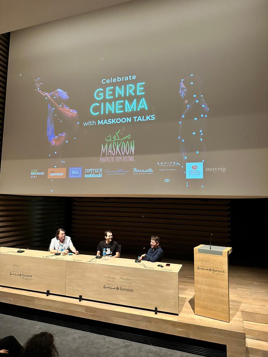 MaskoonFFFest's tweet image. #HappeningNow @sursockmuseum 

Arab Genre Cinema Rises: an Exploration of Emerging Trends and Successes
Speakers: @antoinewaked (#MaskoonFFF), Gianluca Chacra  (@FrontRowFilm) Moderated by @EvrimErsoy