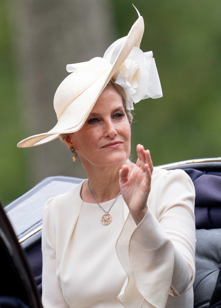 A closer look at the Duchess of Edinburgh's elegant Trooping the Colour outfit trib.al/sDyj7qt