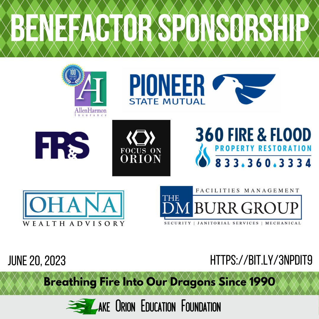 LO_EDFoundation's tweet photo. Thank you to our Benefactor Sponsors for the 16th Annual LOEF Golf Outing. https://t.co/SZIn6zVQmW