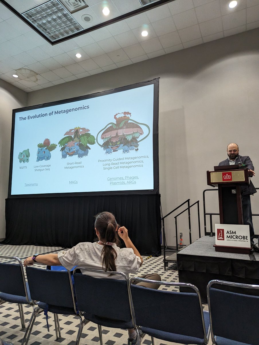 sciberius's tweet photo. What Pokemon stage of #metagenomics evolution are you? Come to 352-DEF and find out! @ivanliachko @PhaseGenomics https://t.co/SRaJFs9imC