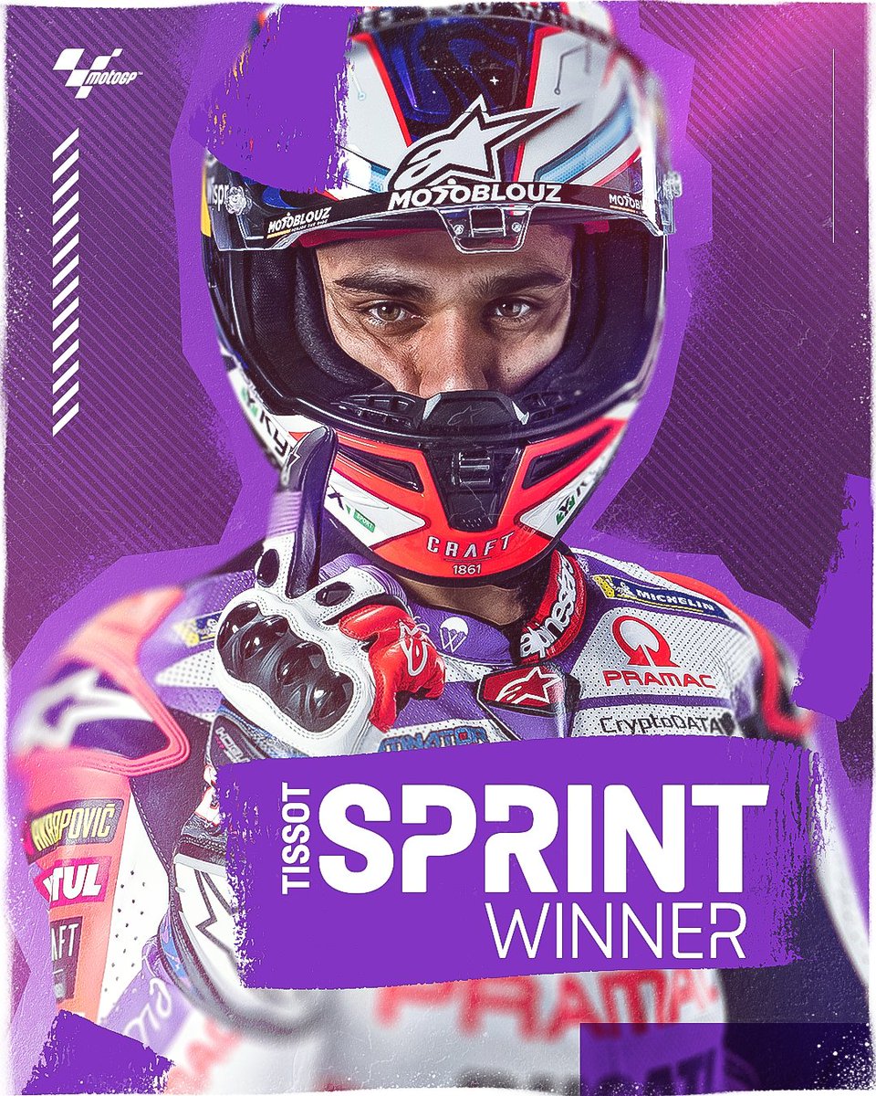 MotoGP's tweet photo. Magnificent Martinator! 💯

@88jorgemartin WINS the #TissotSprint at the Sachsenring! 🥇

#GermanGP 🇩🇪 https://t.co/i9f5XSoEBX