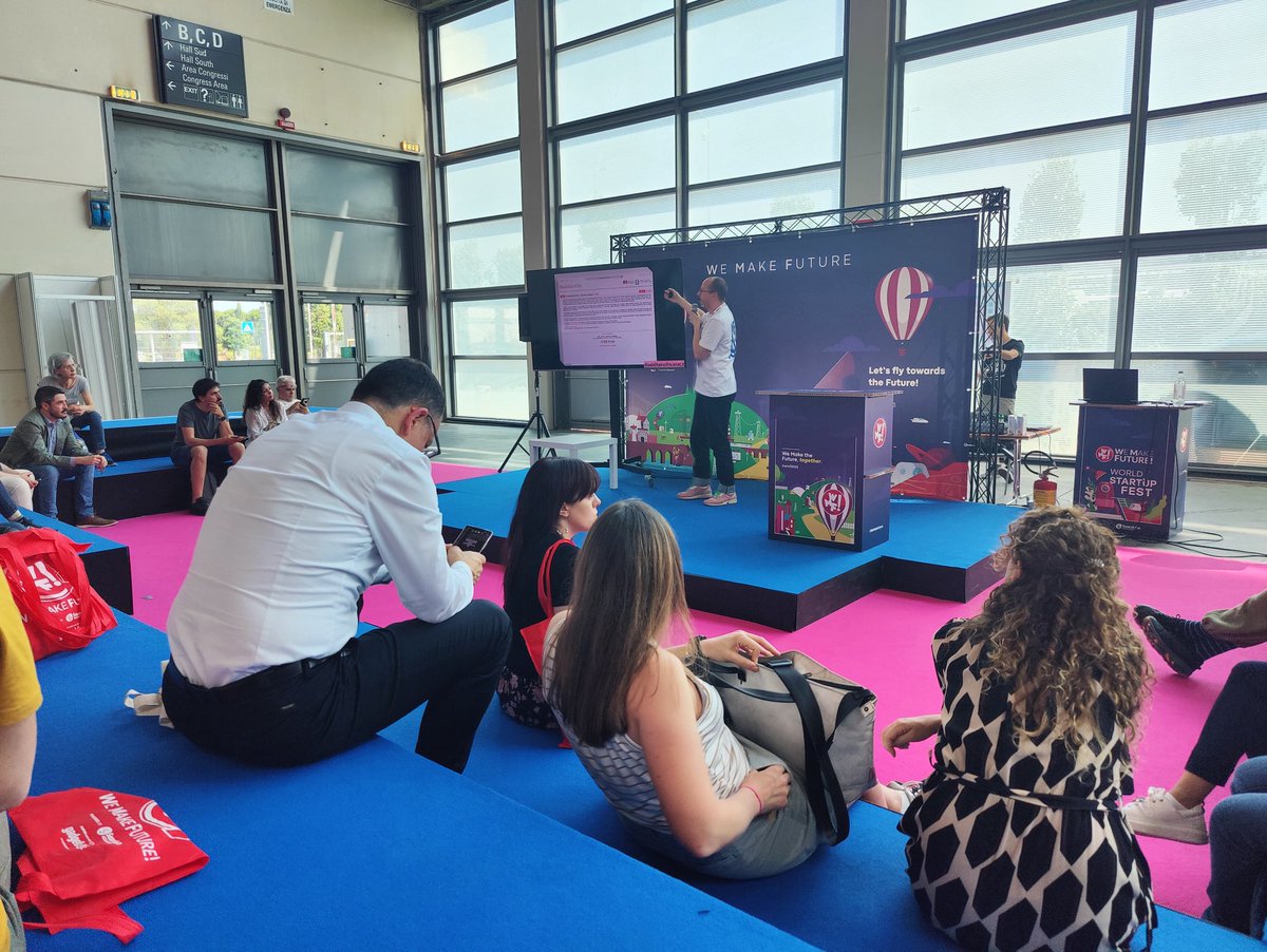 Sul palco dell'agorà Diversity & Inclusion del We Make Future di Rimini c'è ora Matteo Moretti, Founder at Sheldon.studio, Professor at Uniss. #wmf2023 #Diversity #inclusion @WMFWeMakeFuture