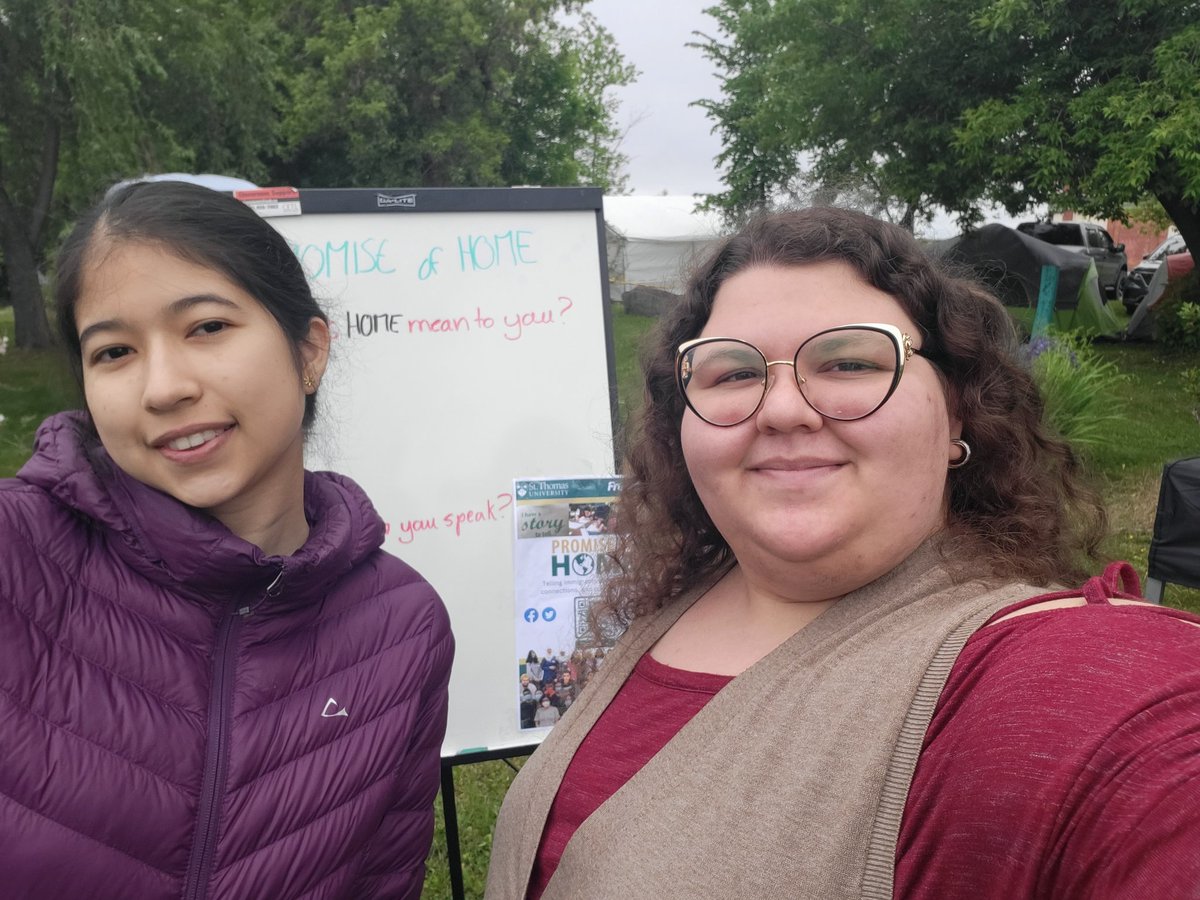 promise_home's tweet photo. The RAs have set up at the St Mary's Powwow. We are looking forward to meeting with people and discussing the project. Join us for a conversation! 

#communityengagement #community #ihaveastorytotell #storiesofhome #cityoffredericton #newbrunswick #stmaryspowwow #immigration https://t.co/mORfobsnqL