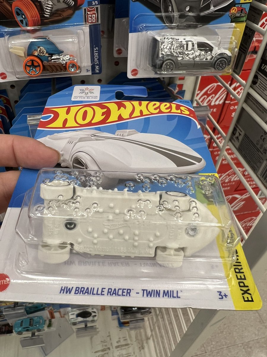 Way to go @Hot_Wheels for an inclusive car with Braille on the packaging and car itself! #A11y #accessibility #blind #DisabilityTwitter #Disability