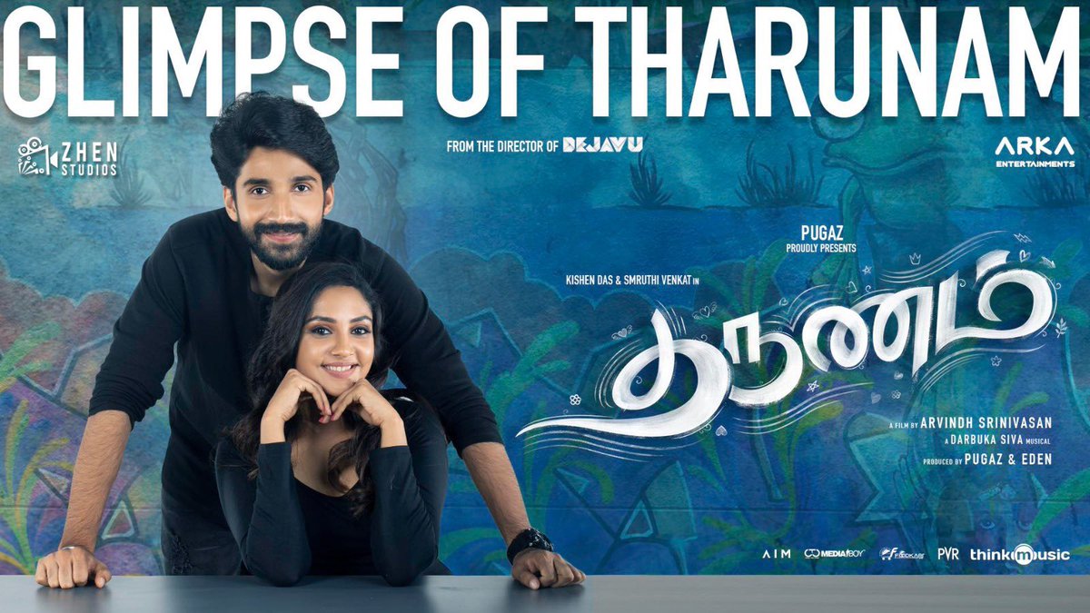 editorsiddharth's tweet photo. Glimpse from #Tharunam #தருணம் is out  🔗https://t.co/y0uVRTl5cI

*ing @kishendas &amp; @smruthi_venkat

A film by @dirarvindh 
A @DarbukaSiva Musical 

@zhenstudiosoffl @pugazoffl @arkaents  @RajaBhatta123 @thinkmusicindia @teamaimpr https://t.co/K7DQfgFxuq