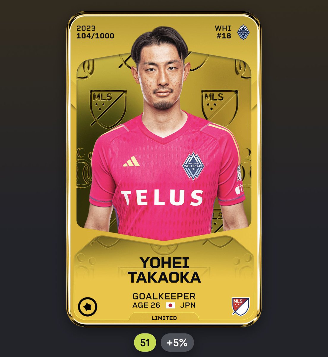 Monaco76_Yt's tweet image. 🚨Hello Giveaway sorare 🚨
🎁 Le gardien MLS Takaoka 🇯🇵
💰45 € idéal pour l’été 
⁉️ Conditions :
✅ Retweet &amp;amp; Follow me
✅ Follow ma chaîne YouTube  youtu.be/HP7-ZVSeaZU
⏳ Tirage au sort : mercredi 21/06 en direct sur twitch. 
✍🏼 Débuter sorare -&amp;gt; sorare.pxf.io/gbG5A5