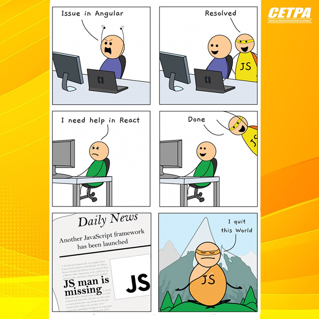 cetpainfo's tweet image. Learn to build mobile and web applications with Angular JS and get the opportunity to join the community of millions thriving Angular Developers.

#Angular #AngularJS #angulardeveloper #angulartraining #memes #memesfunny