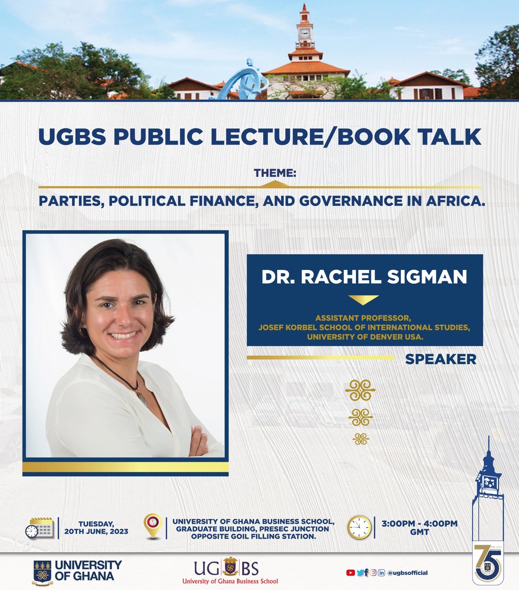 <a href="/KNUSTGH/">Kwame Nkrumah University of Science and Technology</a> I look forward to engaging with the <a href="/ugbsofficial/">UGBS</a> <a href="/UnivofGh/">University of Ghana</a> community in Legon on Tuesday!