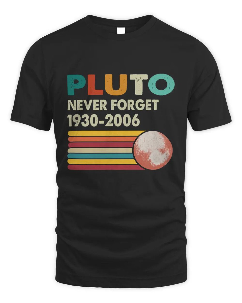 'Pluto is still my favorite planet 🪐' Take a trip down memory lane with our vintage Never Forget Pluto tee 🚀 Order here: propertee.space/never-forget-p…